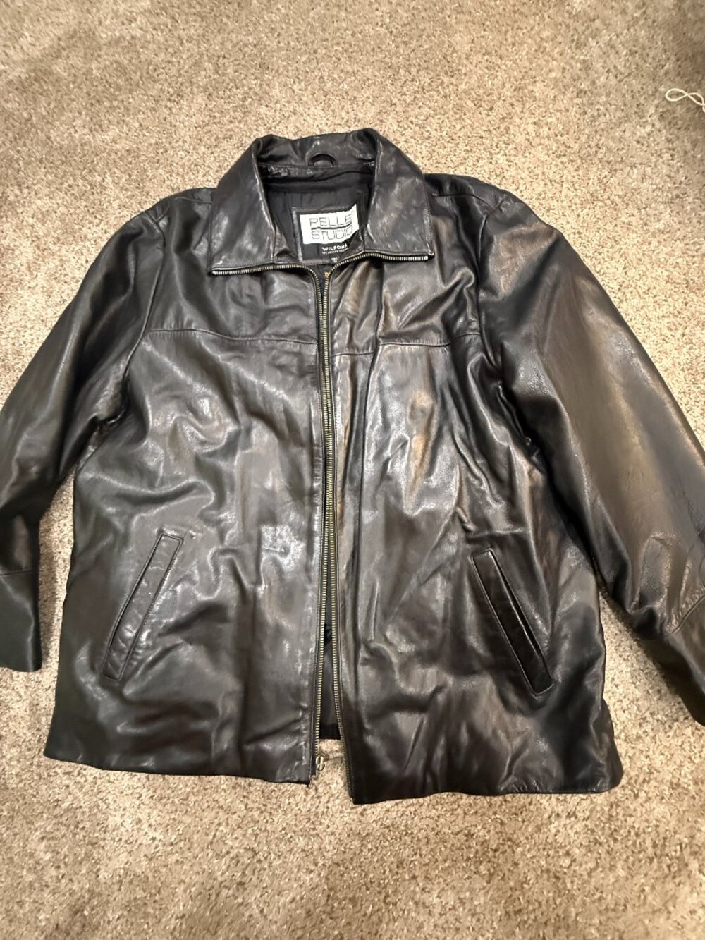 Wilson Leather Men’s XL Black Full Zip Leather Jacket Thinsulate Vintage